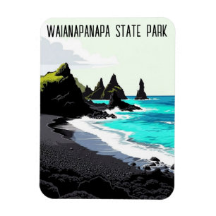 Magnet Flexible Parc d'État Waianapanapa Maui Hawaii Voyage