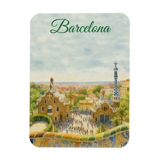 Magnet Flexible Parc Güell de Barcelone (Vertical)