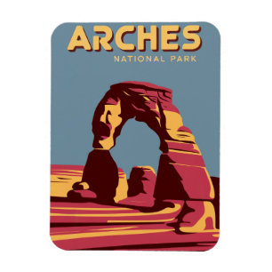 Magnet Flexible Parc national Arches Art de voyage rétro