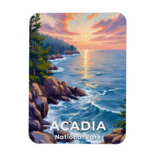 Magnet Flexible Parc national d'Acadia Peinture de voyage de l'a
