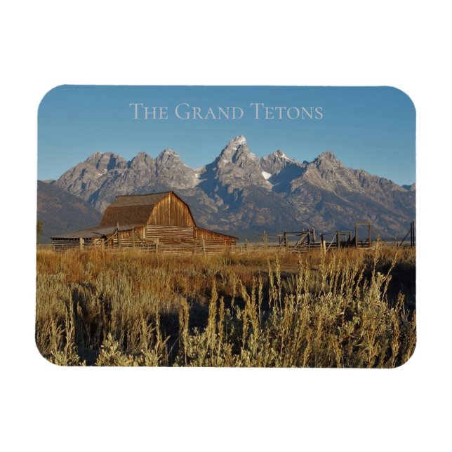 Magnet Flexible Parc national de Grand Teton Wyoming avec la grang (Horizontal)