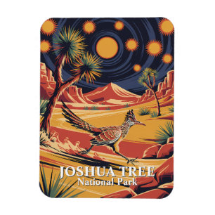 Magnet Flexible Parc national de Joshua Tree Roadrunner drôle Vint