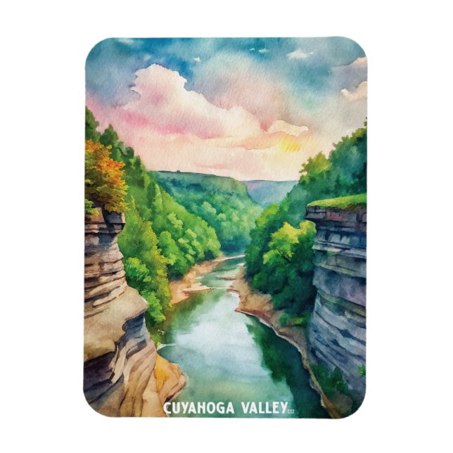 Magnet Flexible Parc national de la vallée de Cuyahoga Peinture aq (Vertical)