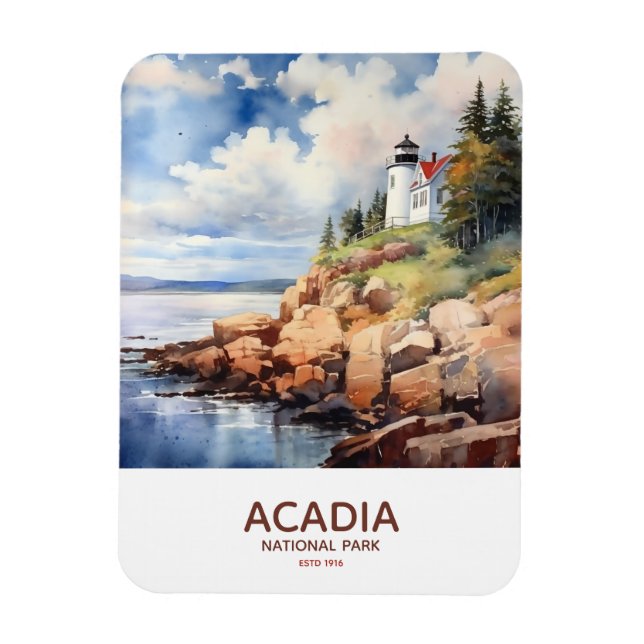 Magnet Flexible Parc national de l'Acadie - Phare de Park Bass Har (Vertical)
