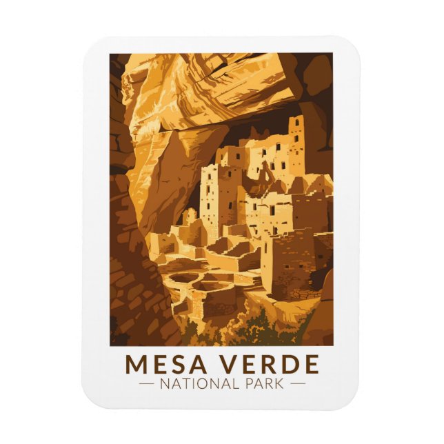 Magnet Flexible Parc national de Mesa Verde Cliff Palace Travel Ar (Vertical)