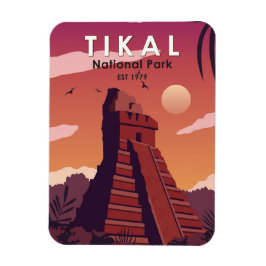Magnet Flexible Parc national de Tikal Guatemala Vintage