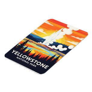 Magnet Flexible Parc national de Yellowstone – Geyser vibrant