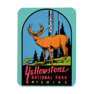 Magnet Flexible Parc national de Yellowstone Vintage voyage flexib