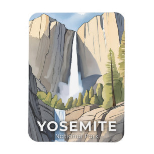 Magnet Flexible Parc national de Yosemite   Aquarelle Voyage