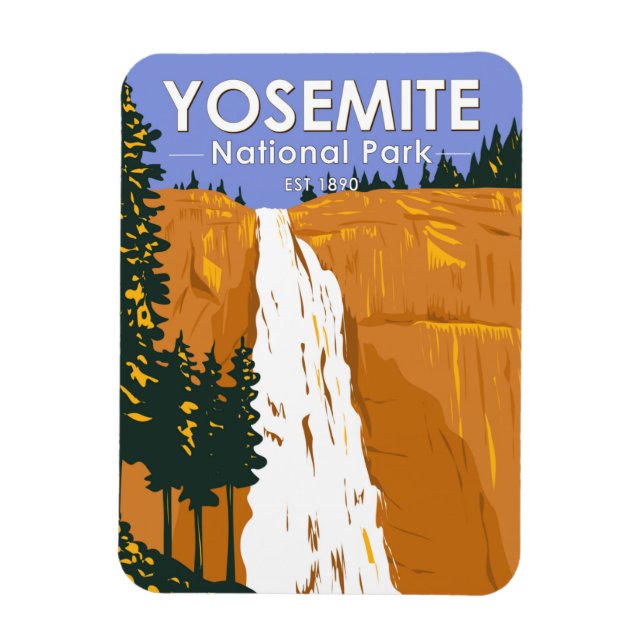 Magnet Flexible Parc national de Yosemite Nevada Falls Californie (Vertical)