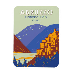 Magnet Flexible Parc national des Abruzzes Italie Voyage Art Vinta