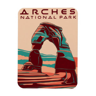 Magnet Flexible Parc national des Arches Abstrait rétro