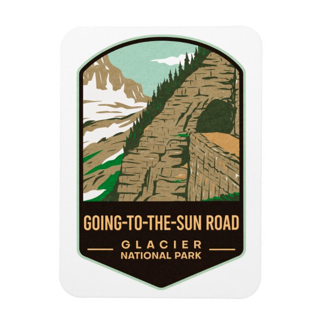 Magnet Flexible Parc national des glaciers du chemin Going-To-The- (Vertical)