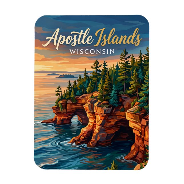 Magnet Flexible Parc national des îles Apostle, États-Unis d'Améri (Vertical)