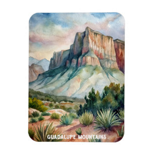 Magnet Flexible Parc national des Monts Guadalupe Aquarelle