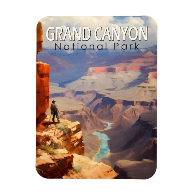 Magnet Flexible Parc national du Grand Canyon Peinture à l'huile A (Vertical)