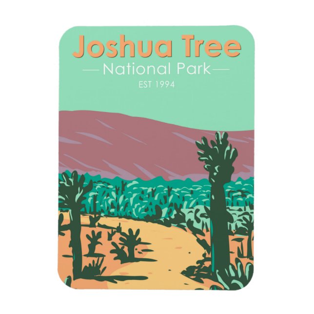 Magnet Flexible Parc national Joshua Tree Cholla Cactus Garden (Vertical)
