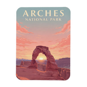 Magnet Flexible Parc national Moab Utah Arches coucher du soleil