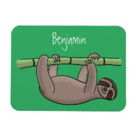 Paresse souriante mignon sur dessin animé en bambo