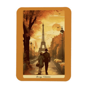 Magnet Flexible Paris Ville d'Amour Souvenir de Voyage