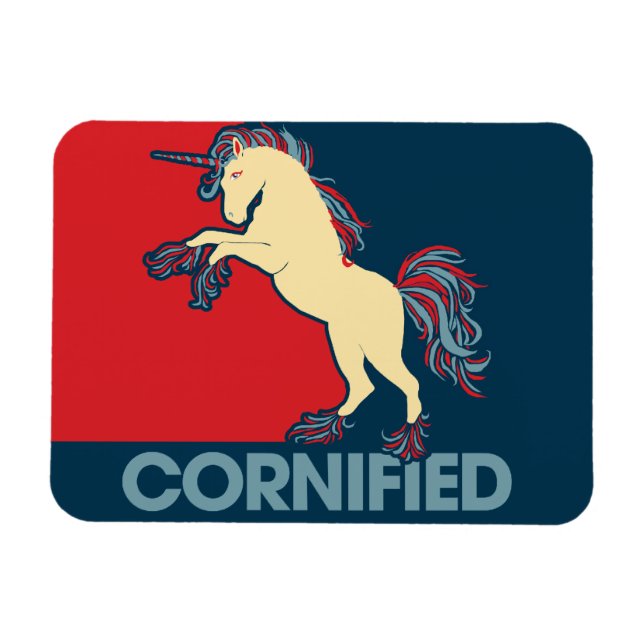 Magnet Flexible Parodie de licorne cornifiée (Horizontal)