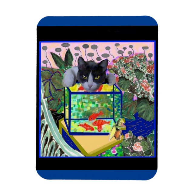 Magnet Flexible Parodie de poisson rouge de Matisse (Vertical)