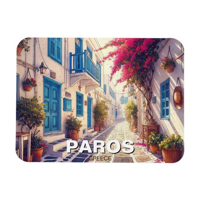 Magnet Flexible Paros Iles grecques Voyages (Horizontal)
