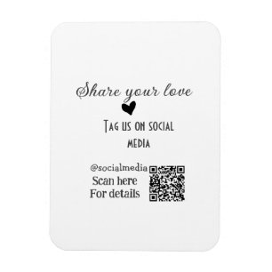 Magnet Flexible Partager le code QR de l'analyse d'amour ajouter d