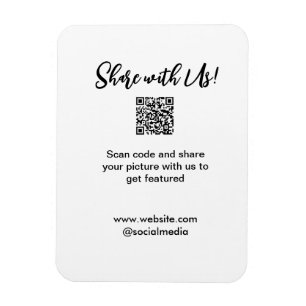 Magnet Flexible Partagez votre image numérisation QR code ajouter 