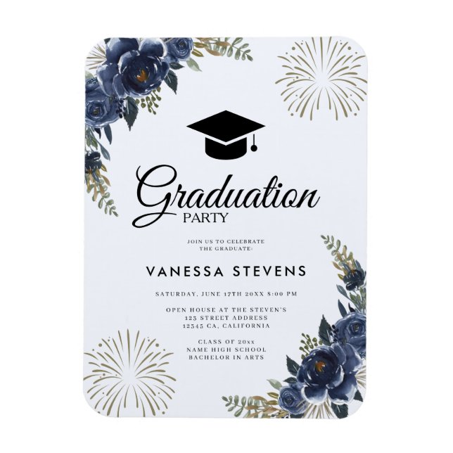 Magnet Flexible Partie de la casquette de graduation de la marine  (Vertical)