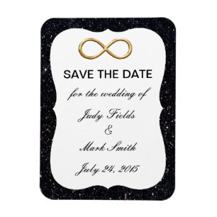 Magnet Flexible Parties scintillant Noire Gold Infinity Enregistre