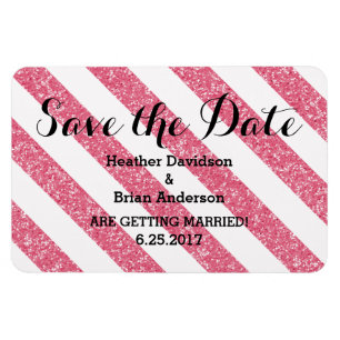 Magnet Flexible Parties scintillant rose Stripes Enregistrer l'aim