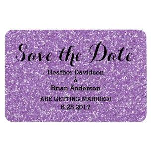 Magnet Flexible Parties scintillant violette Enregistrer la date F