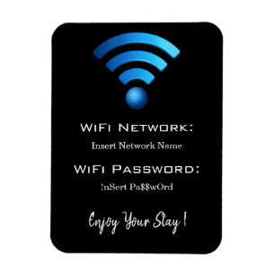 Magnet Flexible password wifi details black
