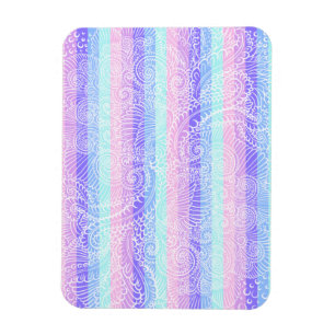 Magnet Flexible Pastel Candy Motif d'Imaginaire doux rayé