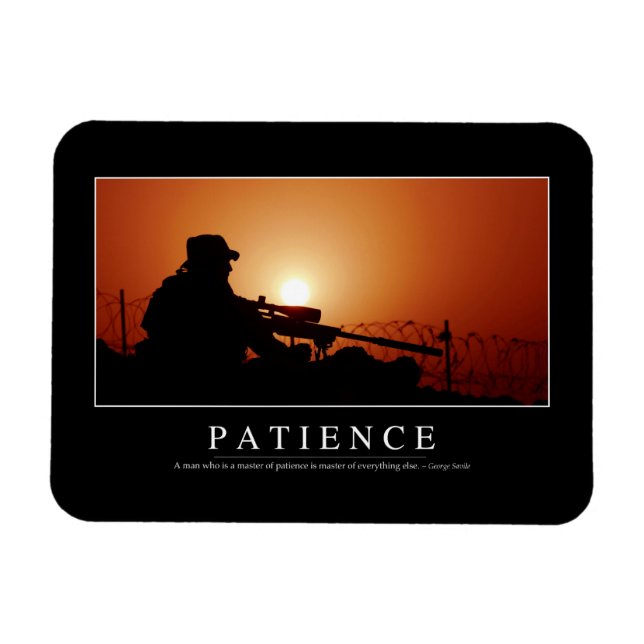 Magnet Flexible Patience : Citation inspirante (Horizontal)