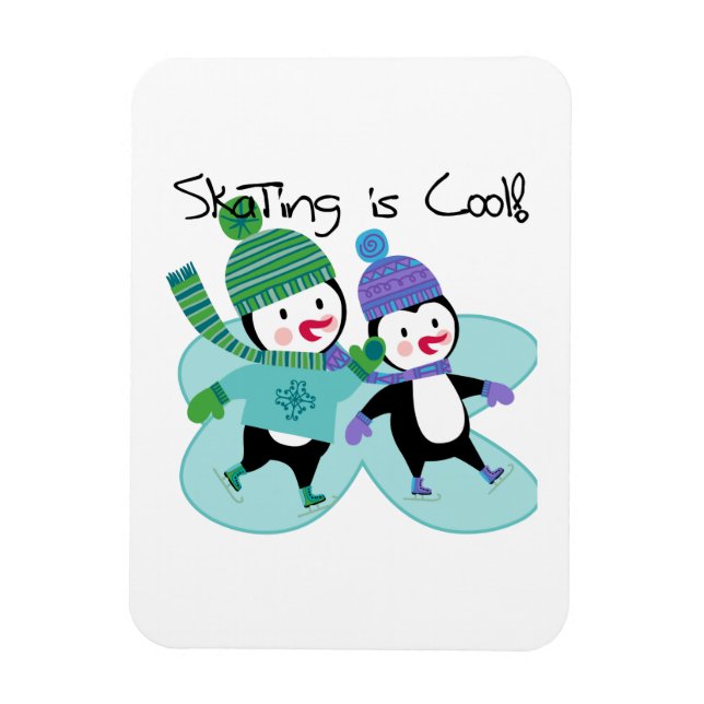 Magnet Flexible Patinage de pingouins est Cool (Vertical)