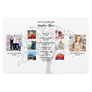 Magnet Flexible Patrimoine Grand-mère PHOTO COLLAGE Vie Histoire K