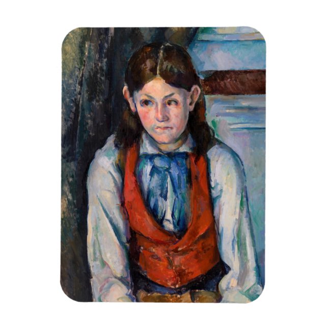 Magnet Flexible Paul Cezanne - Garçon dans la veste rouge (Vertical)