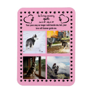 Magnet Flexible Pawprints of Love Photo
