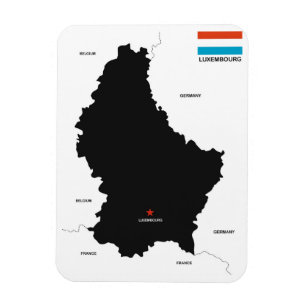 Magnet Flexible pays luxembourgeois carte politique drapeau