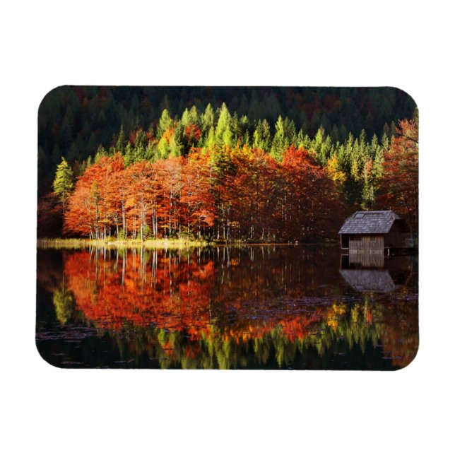 Magnet Flexible Paysage d'automne sur un lac (Horizontal)
