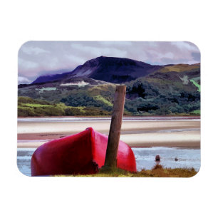 MAGNET FLEXIBLE PAYSAGE DE BATEAU ET DE MONTAGNE