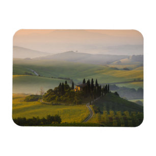 Magnet Flexible Paysage de colline de la Toscane au lever de