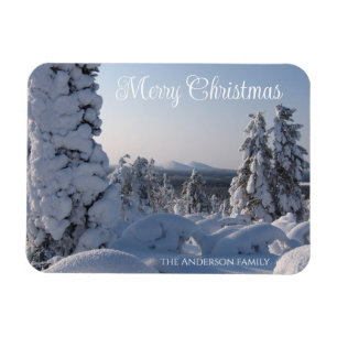 Magnet Flexible Paysage hivernal pittoresque Joyeux Noël