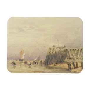 Magnet Flexible Paysage marin avec des péniches et des figures
