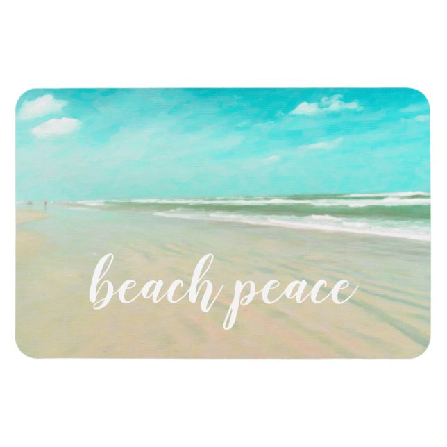 Magnet Flexible Paysage paisible de Sky Beach Turquoise (Horizontal)