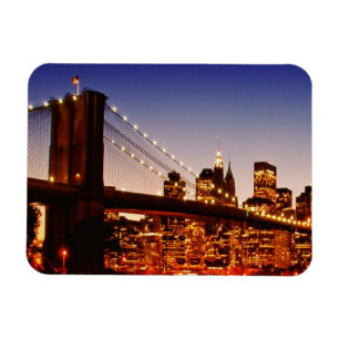 Magnet Flexible Paysage urbain de New York avec le pont au-dessus