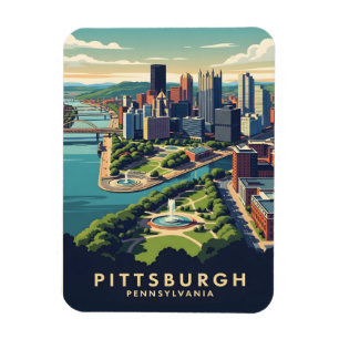Magnet Flexible Paysage urbain de Pittsburgh, Pennsylvanie