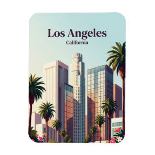 Magnet Flexible Paysage urbain du centre-ville de Los Angeles Cali